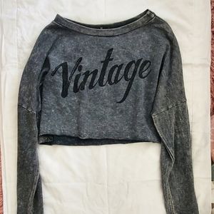 Vintage Crop Top Sweater Women's M